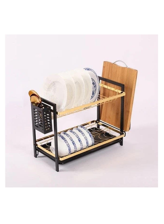 Elegant Kitchen Organizer Rack for Dishes, Cups & Utensils, Practical Drying and Storage Stand that Maximizes Space - Image 2