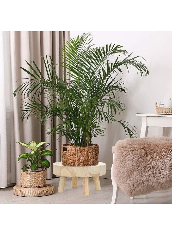 Horoof Home Horoof Home® Rustic Wooden Plant decor – Small Round Elevated Pot decor for Indoor & Outdoor Plants  - Image 5