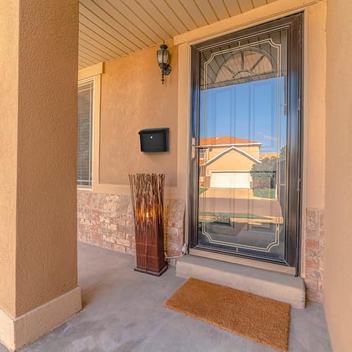 Architectural Mailboxes Princeton™ Locking, Wall-Mounted Mailbox for Outside, Metal Galvanized Steel Medium Mail Box with Lock and Key Drop Box, Black - Image 2