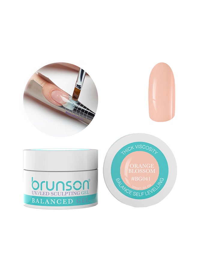 Sculpting Camouflage Uv Builder Gel Balanced Level Gel Uv Sculpting Nail Gel System 30Ml Orange Blossom Bg041