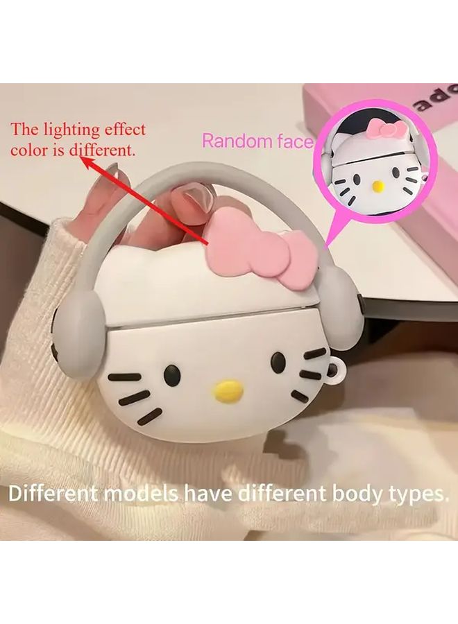 Hello Kitty Airpods 1 2 Case Pink White Bow Heart Design PVC Shell Lightweight - Image 1