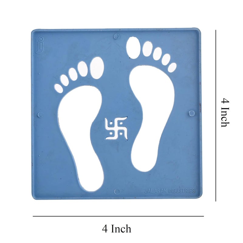 Craftam Different Design Ready to Draw Rangoli Making Stencils, Rangoli Plastic Stencils for Floor Decoration, Diwali Rangoli art stencils reusable, Festival decoration Rangoli tools (Set of 12, Size 4x4 Inch) - Image 5