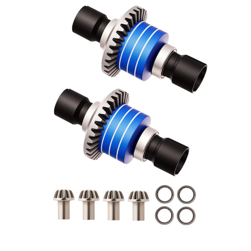 Mesimsple 45 Steel Front Rear Differential Diff Input Gear Set for 116 H16BM H16PL H16DR H16207 16208 16209 16210 H16 114 14301 14302 14209 14210 Series Upgrades Part Blue - Image 2