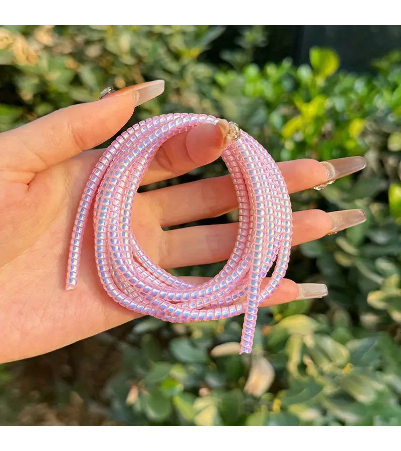 Purple Cable Protection Rope Soft Anti Breakage Winding Data Cable Charger Decoration 55.12 Inch - Image 4