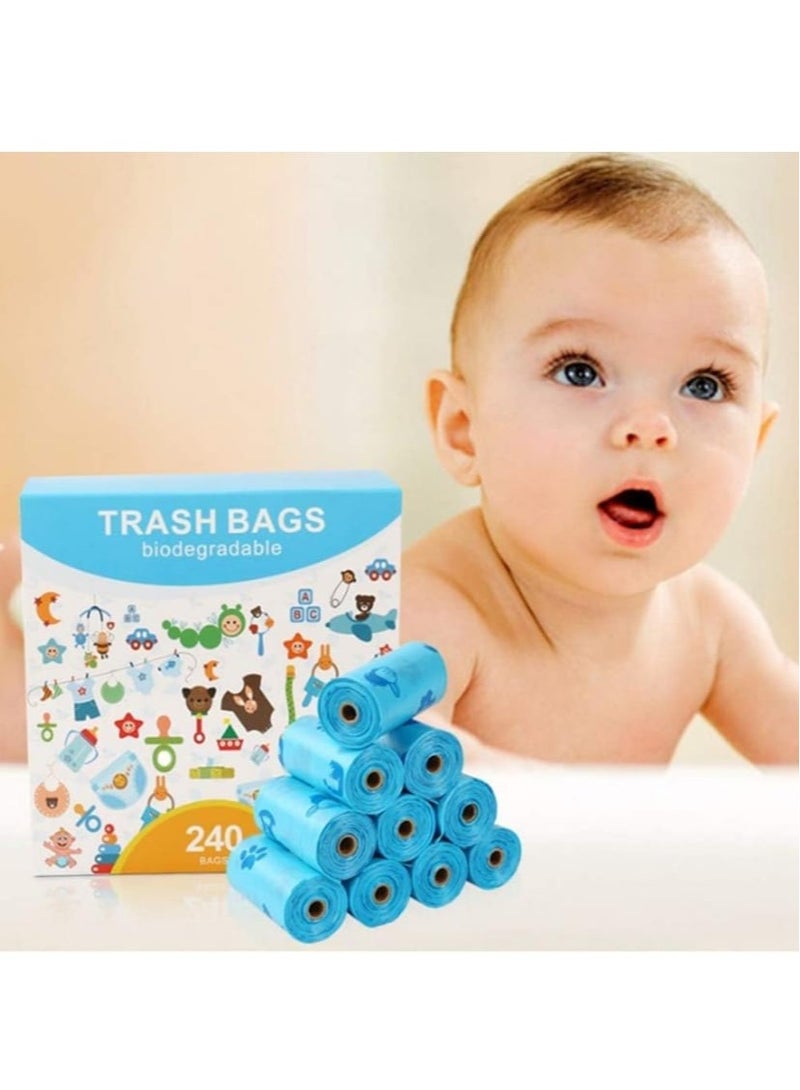240 Count Value Pack Scented Diaper Bag Refills, Biodegradable baby diaper bag, With trash bag dispenser  - Image 2