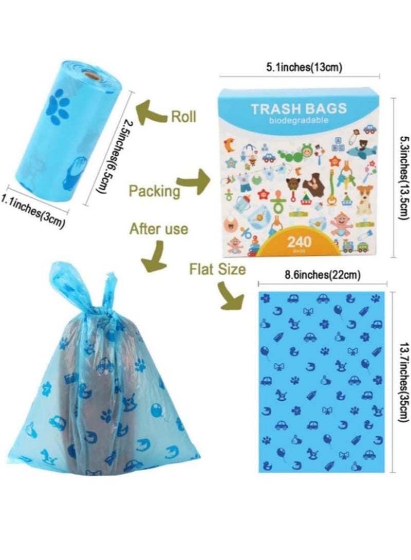 240 Count Value Pack Scented Diaper Bag Refills, Biodegradable baby diaper bag, With trash bag dispenser  - Image 3