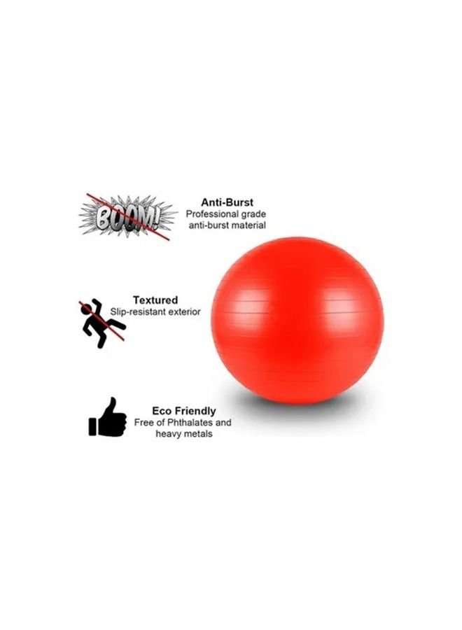 ماكس سترينث كرة اليوجا واللياقة البدنية شديدة التحمل ومضادة للانفجار باللون الأحمر 85 سم - Image 4