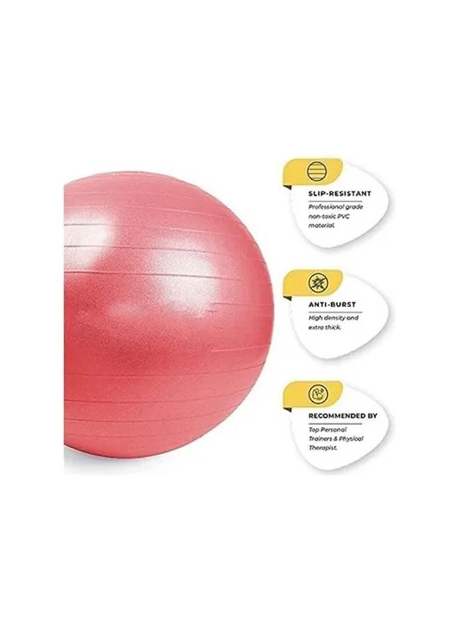 ماكس سترينث كرة اليوجا واللياقة البدنية شديدة التحمل ومضادة للانفجار باللون الأحمر 85 سم - Image 2