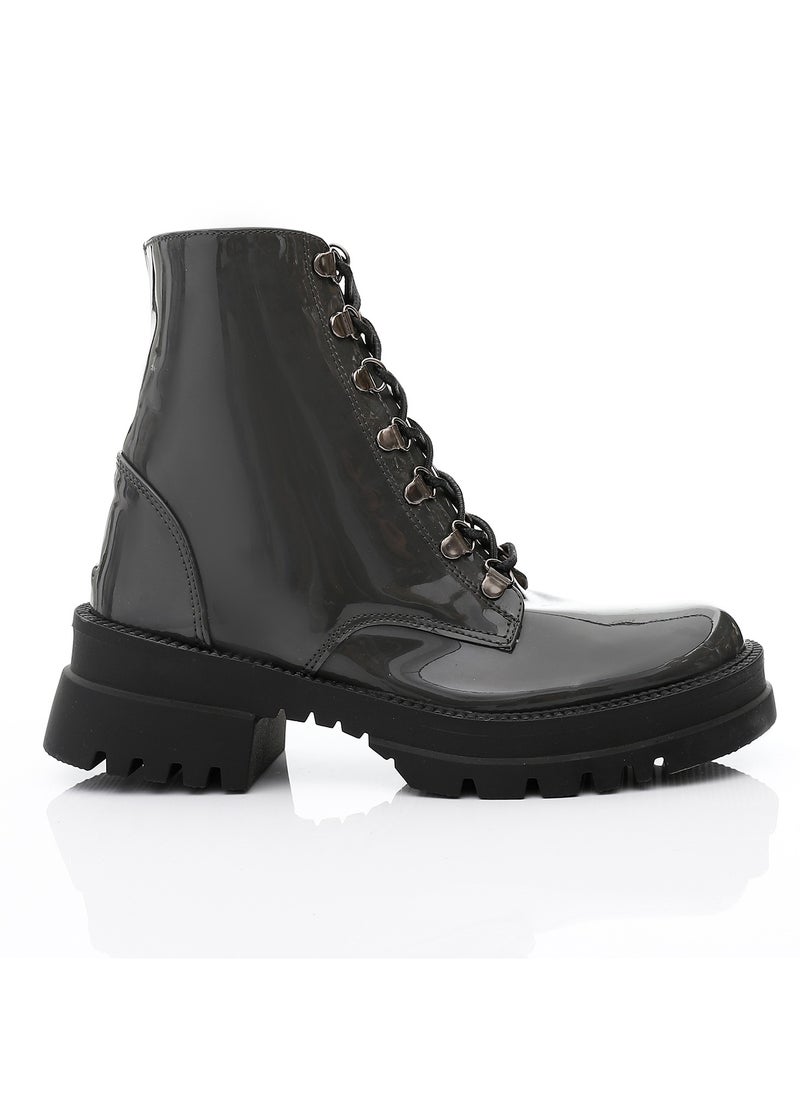 Mr.joe Side Zipper Half Army Boot - Grey  - Image 1
