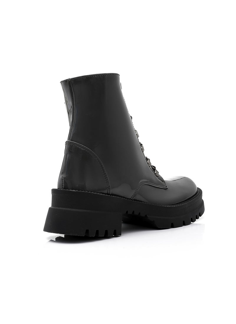 Mr.joe Side Zipper Half Army Boot - Grey  - Image 4