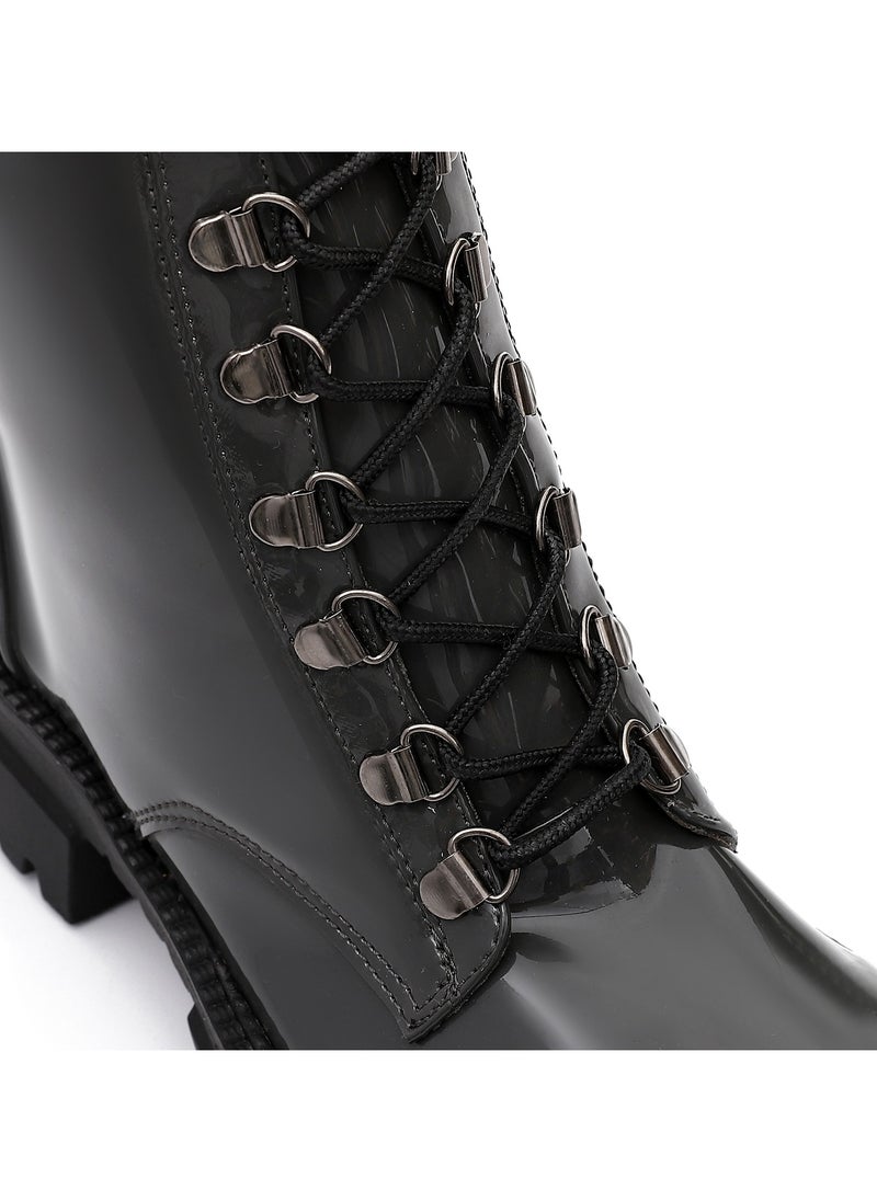 Mr.joe Side Zipper Half Army Boot - Grey  - Image 5