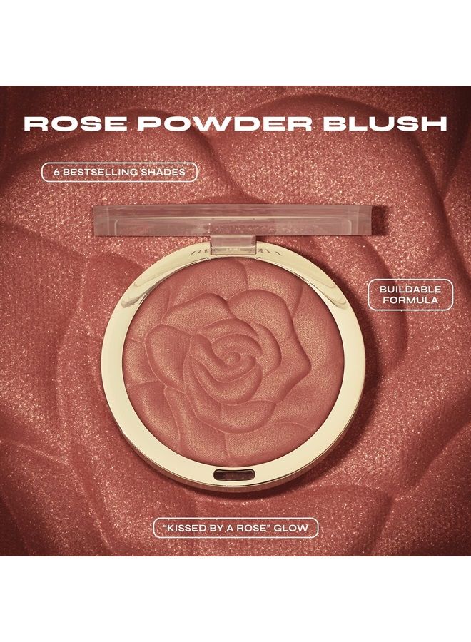 Rose Powder Blush - Coral Cove (0.6 Ounce) Cruelty-Free Blush - Shape, Contour & Highlight Face with Matte or Shimmery Color