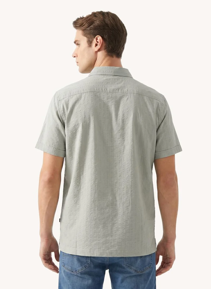 نوتيكا Men Regular Fit Knitted Shirt for Relaxed Styling - Light Green