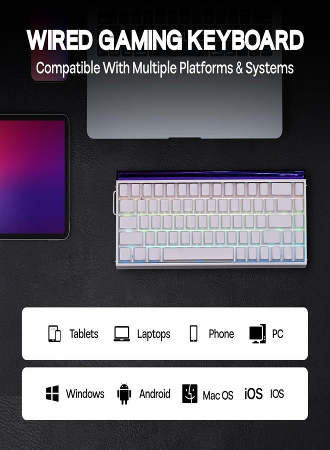 MechLands Aula Hero68 HE Wired Magnetic Gaming Keyboard, Rapid Hall Effect Keyboard with 0.01mm Adjustable Actuation, 8kHz Polling, 5-Layer Sound Dampening, RGB Lightbox & Backlit (White) - Image 5