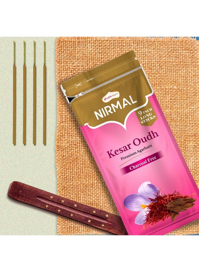 Shubhkart - Nirmal Kesar Oudh Premium Fragrance 200 Incense Stick Agarbatti By Shubhkart (Pack Of 2) - Image 1