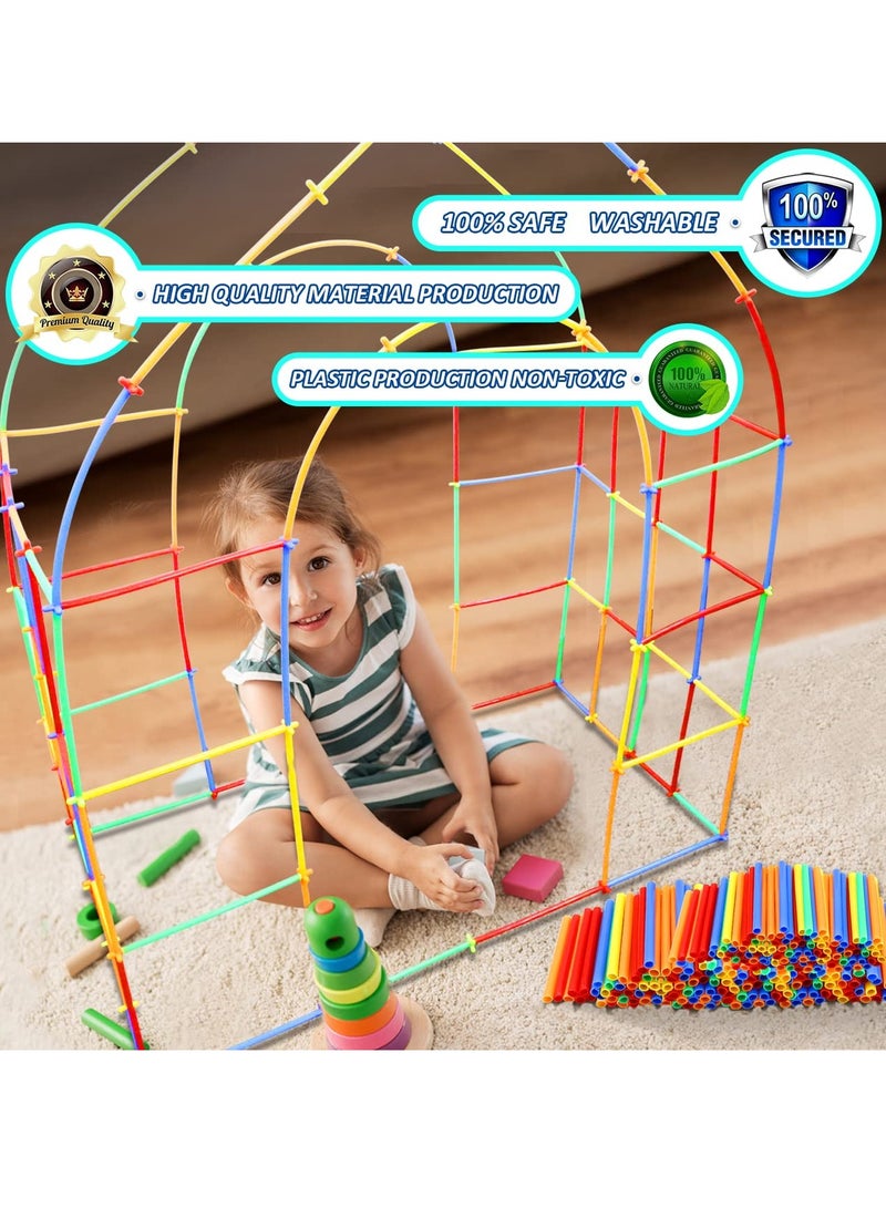 ألعاب البناء 600 قطعة من ألعاب القش - Image 5