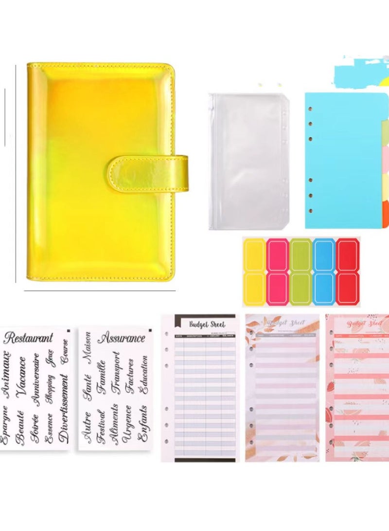 Nariele Laser Dazzling Macaron A5 Loose Leaf Business Notebook