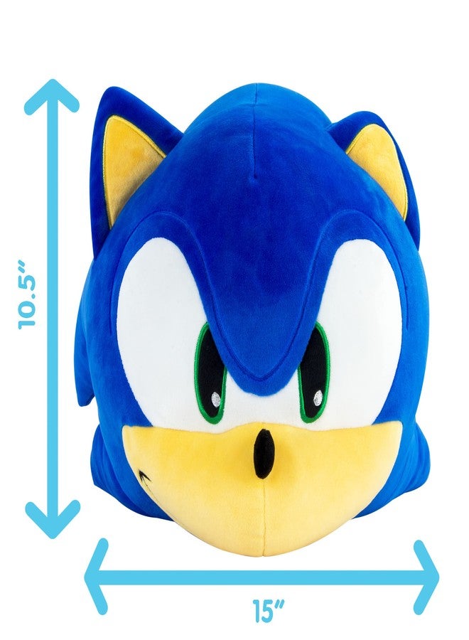 Club Mocchi Mocchi Club Mocchi-Mocchi- Sonic the Hedgehog Plush - 15 Inch Squishy Collectible Toy - Stuffed Animal Gift - Cute Plushie and Room Decor, Blue - Image 4