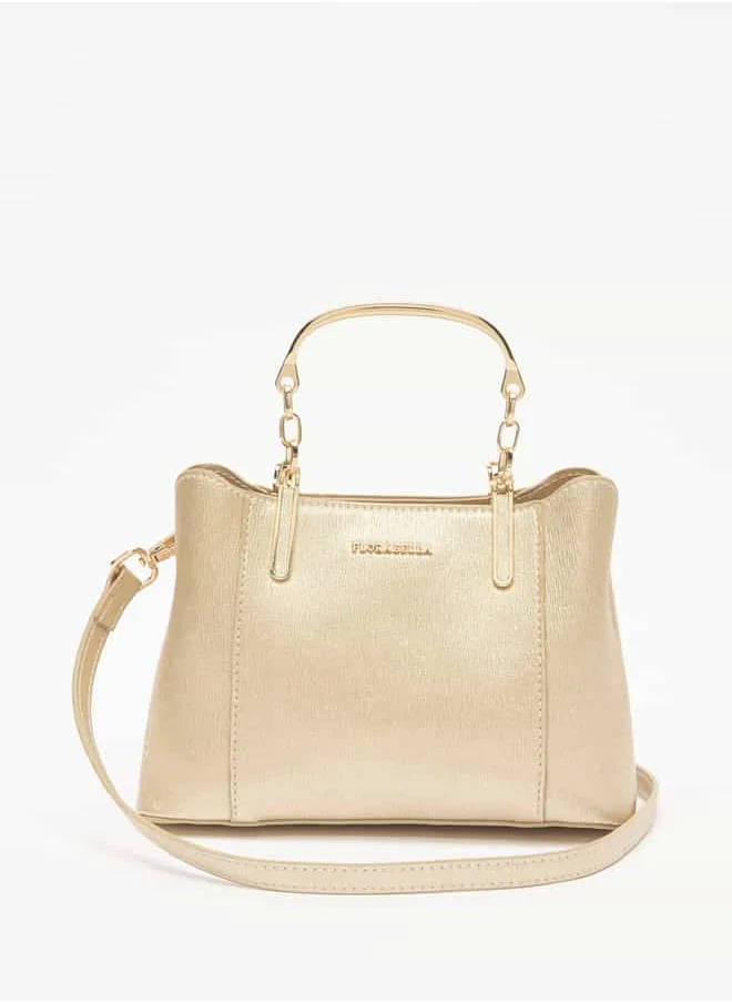 Flora Bella By Shoexpress Women Textured Tote Bag with Double Handle and Zip Closure