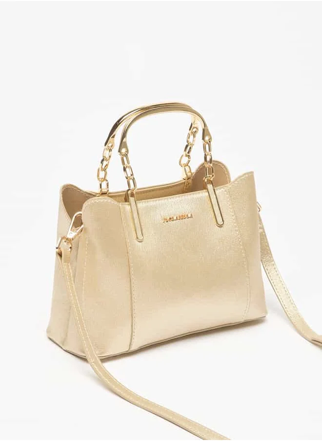 Flora Bella By Shoexpress Women Textured Tote Bag with Double Handle and Zip Closure