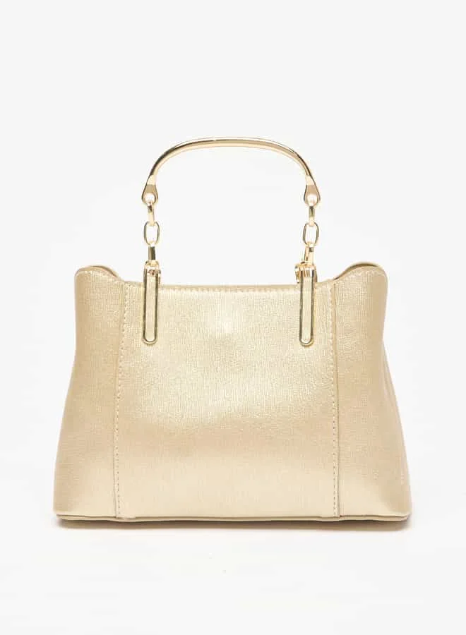 Flora Bella By Shoexpress Women Textured Tote Bag with Double Handle and Zip Closure