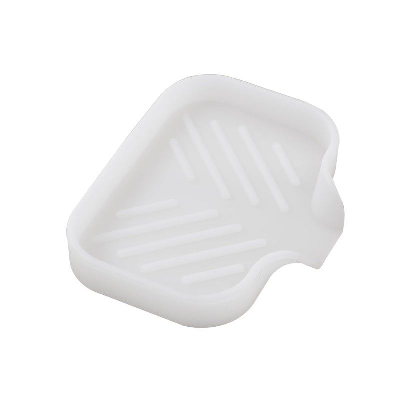 MicoYang Silicone Bathroom Soap Dishes with Drain SpoutBathroom and Kitchen Sink OrganizerSponge HolderDish Soap TrayPerfect for DispenserScrubberBottleCup on Counter Translucent 4932