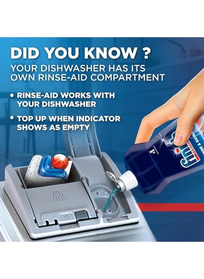 Finish Dishwasher Detergent Rinse Aid Liquid - Original Scent | 400m - Image 3