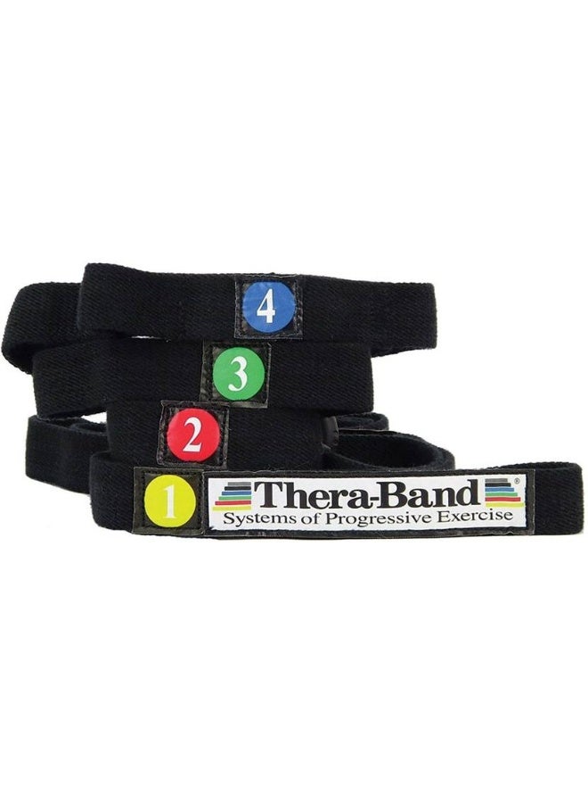 TheraBand Theraband Stretch Strap Nylon Yoga Strap  (Black) - Image 1