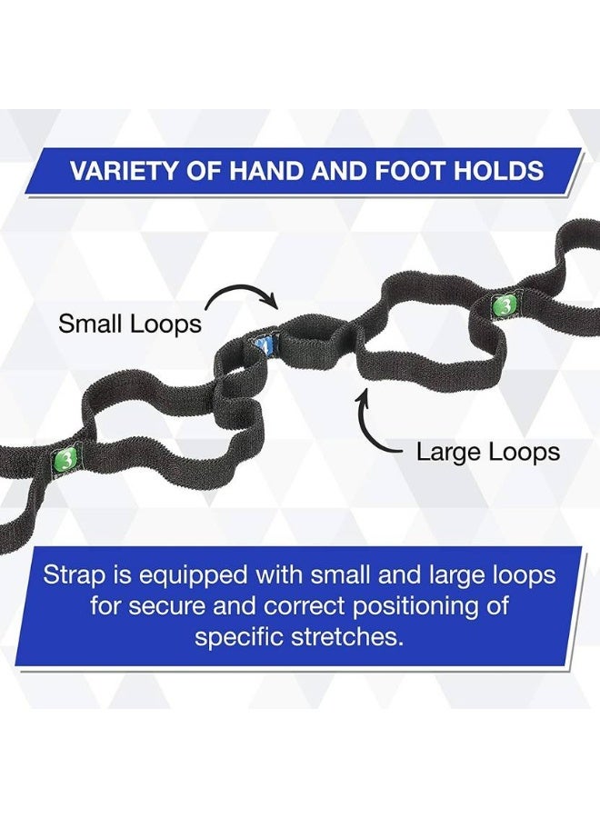 TheraBand Theraband Stretch Strap Nylon Yoga Strap  (Black) - Image 3