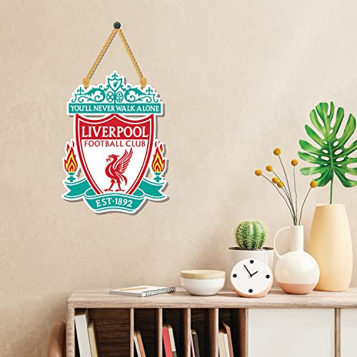 Bhai Please Liverpool Wooden Wall Decor | Hanging | Wall Art | Wooden Hanger For Living Room | Bedroom | Office - For Home Decor, Gift (Liverpool),15.24 Cm - Image 2