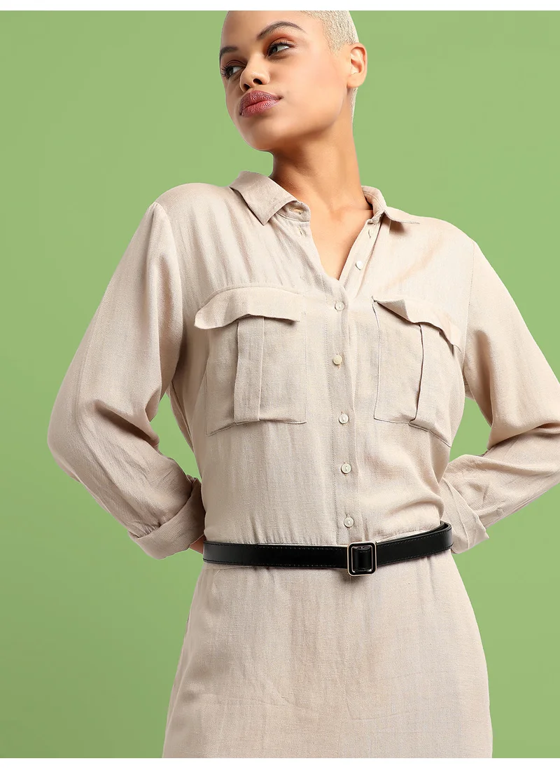 صوص هاوت Black Solid Waist Belt