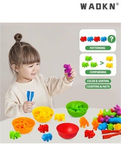 WAOKN Educational Animal Matching & Sorting Game with Colorful Bowls for Preschool Learning Activities, Montessori-Inspired Sensory STEM Toy Sets for Daycare, Ideal Gift for Toddlers and Kids Ages 3+  - Image 5