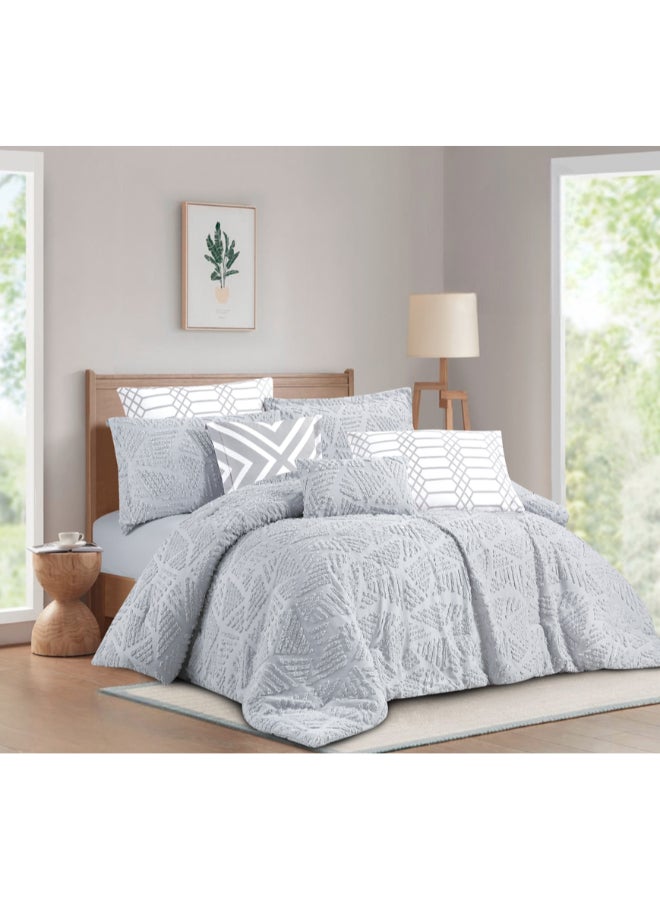 LEVORE Quilt Set From Levore With A Durable And Soft Fabric And A Modern And Distinctive Pattern That Satisfies All Tastes 8 Pieces King Size