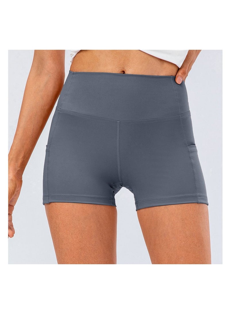 Loquat High waist skinny running workout stretch yoga sport three - minute shorts - Image 1