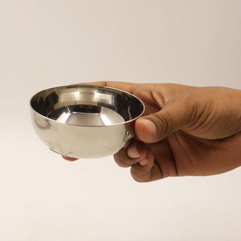 Spillbox Stainless Steel Dessert Bowl|Katori Bowl|Serving Bowl|Snacks Cup|Dessert Cup Set| Side Dish Cup|Food Grade|Mirror Finish|BPA Free -Curry Dal Cup (Pack of 3) - Image 4