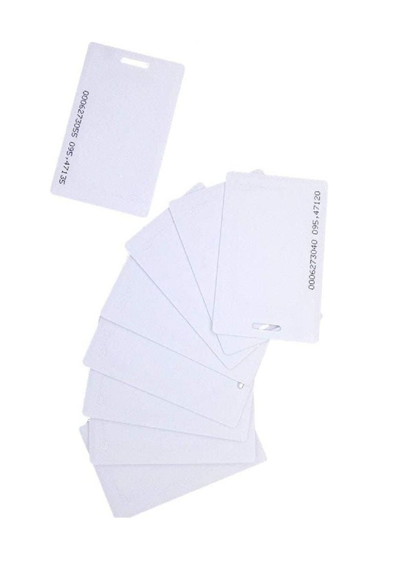 althiqahkey - RFID 125khz Proximity clamshell ID thick card TK4100(number printed card) compatible with EM4100 support ID Smart card entry access control system,key card,membership card (Not for Copy) 10  pieces - Image 1