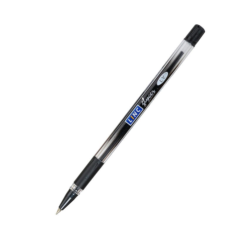 linc 0.6 mm Glycer Smooth Ball Pen | Black Ink | Set of 10 - Image 4