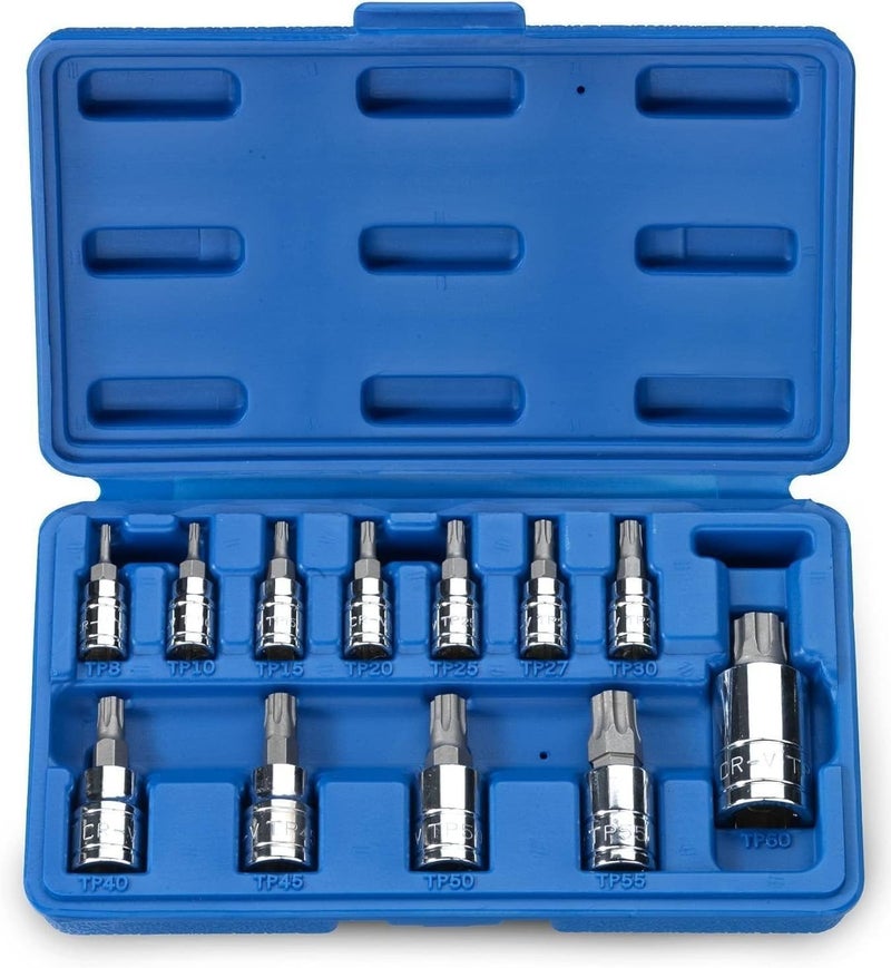 Neiko Neiko 10086A 6 Point Torx Plus Bit Socket Set, 1/4-Inch, 3/8-Inch and 1/2-Inch Drive, TP8 - TP60, 12-Piece  - Image 1