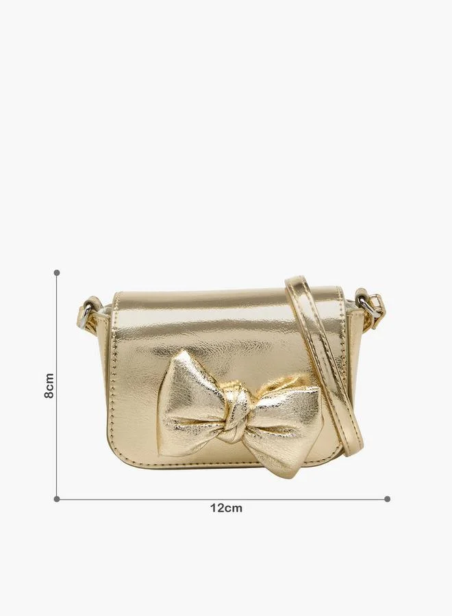 Flora Bella By Shoexpress Flora Bella Bow Accent Crossbody Bag with Flap Closure Ramadan Collection