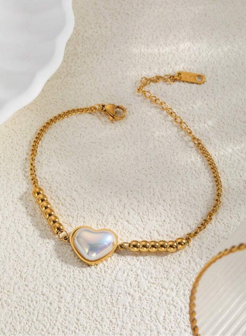Trendy Stainless Steel Gold Plated Jewellery Set For Women  - Image 3
