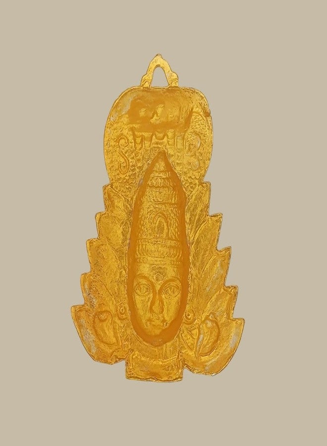 Luckypot وجه Luckypot المعدني كاروماري عمان لتزيين الآلهة/Varalakshmi Pooja/Navaratri Pooja/التعليق على الحائط لديكور المنزل الحجم: 9 بوصة - Image 3