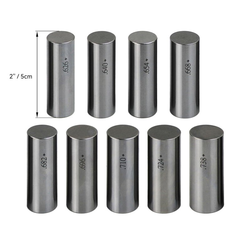 HFS (R) M4 Plus Steel Pin Gage Set with Storage Case for Carpenters and Home Improvement 125 PCS 0.626-0.750" - Image 3