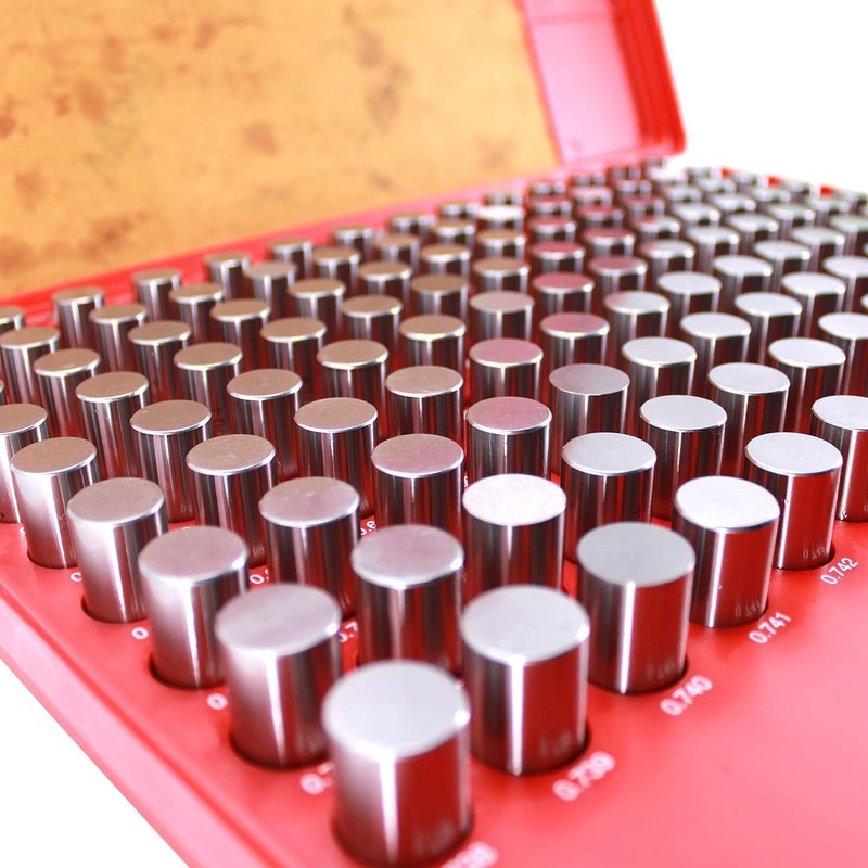 HFS (R) M4 Plus Steel Pin Gage Set with Storage Case for Carpenters and Home Improvement 125 PCS 0.626-0.750" - Image 2