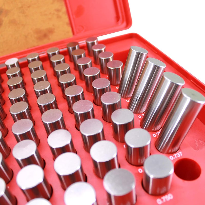 HFS (R) M4 Plus Steel Pin Gage Set with Storage Case for Carpenters and Home Improvement 125 PCS 0.626-0.750" - Image 5