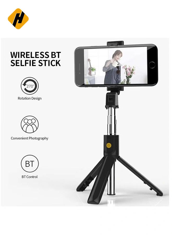 Selfie Stick, K07 Selfie Stick Integrated Tripod BT 4.0 Wireless Selfie Stick Mini Portable Extendable Selfie Stick Tripod for Smart Phone