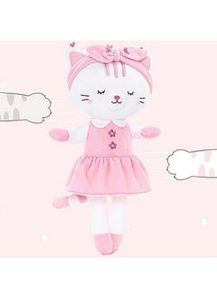 Lazada Stuffed Cat Dolls Animal Kitty Plush Toy Baby Girl Gifts White With Hair Band 16"  - Image 4