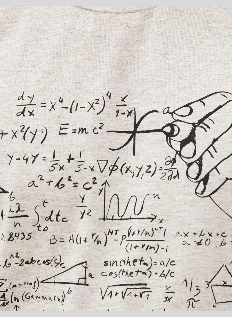 KOTON Printed T-Shirt Short Sleeve Cotton