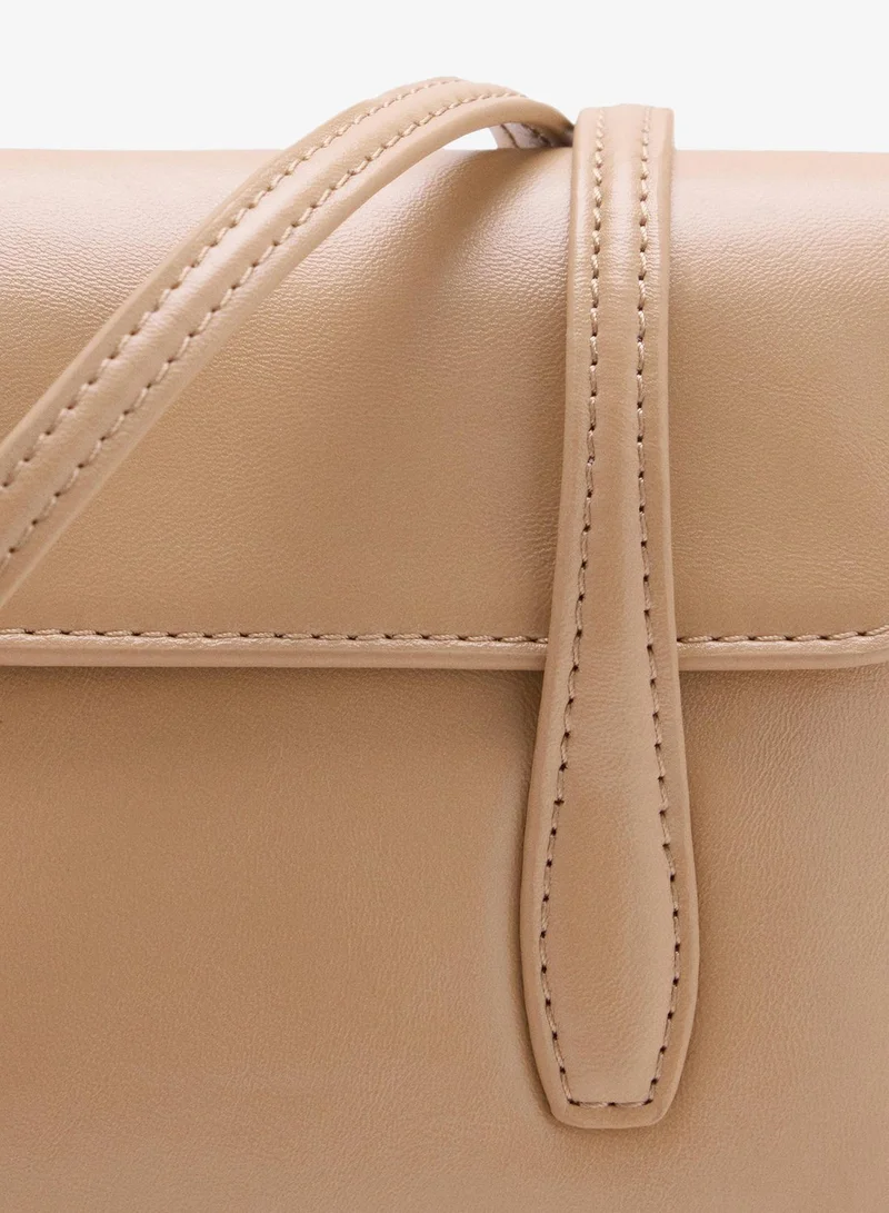 Mango 09-CAMEL Shoulder Bag With Strap for Women | Best Price UAE