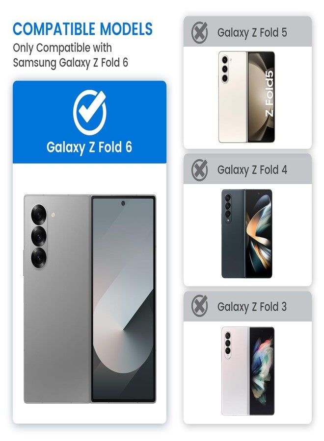 VEGO for Galaxy Z Fold 6 Case, with [Hinge Protection][Front Privacy Screen Protector], Compatible with MagSafe, Magnetic Anti-Peeping Translucent Protective Cover for Samsung Z Fold 6 - Black - Image 2