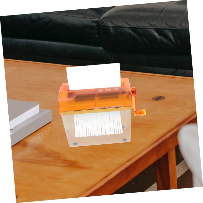 Portable Mini Manual Paper Shredder Transparent Body Handheld Document Cutter for Home Office - Image 5